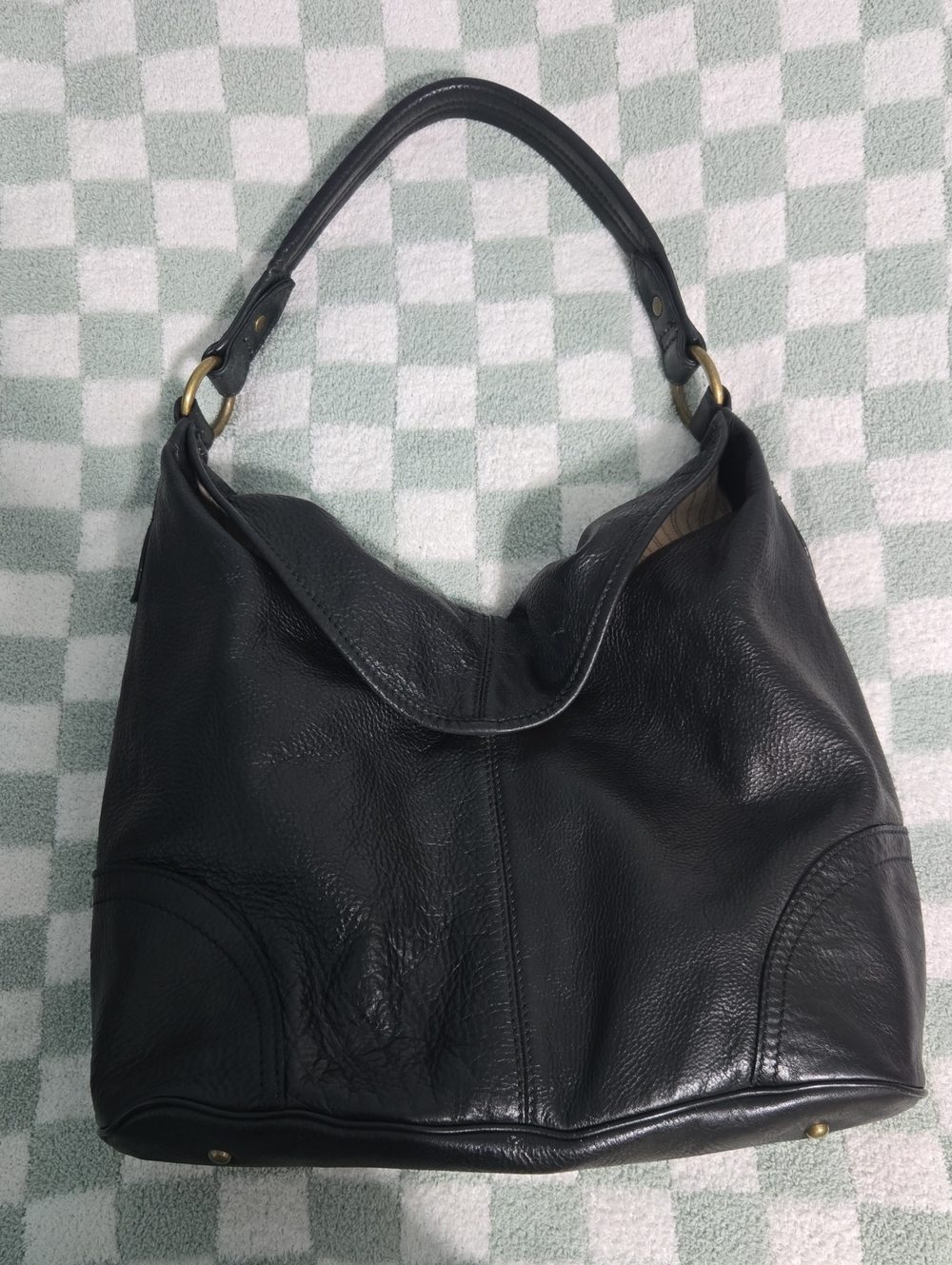 Frye Black Leather Hobo Bag
